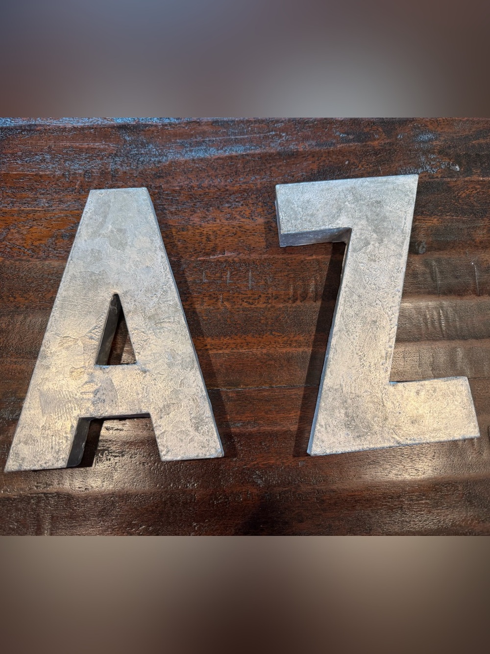 Anthropologie Metal “A” and “Z” Decorative Letters